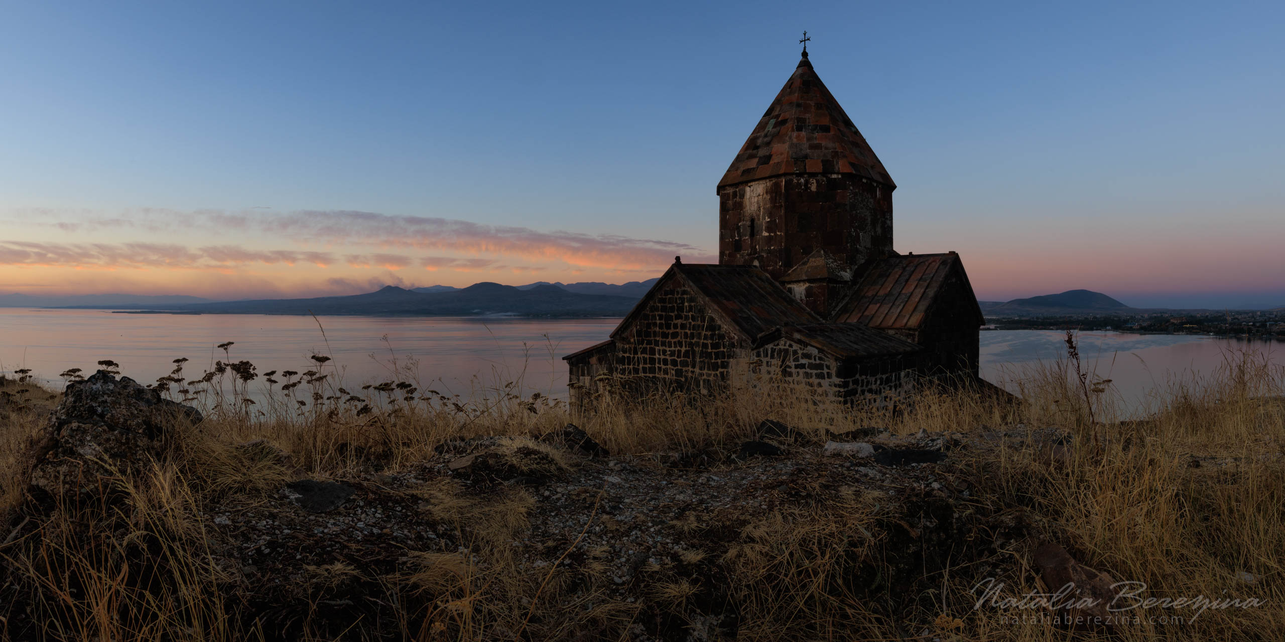 Armenia, landscape, Sevanavank (Sevan Monastery), sunrise, 2x1 AR1-NB086A3416-P - Armenia - Natalia Berezina Photography