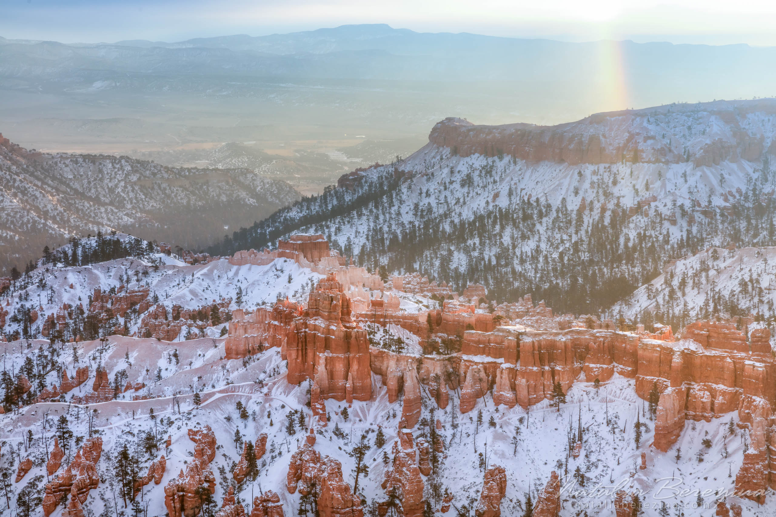 Bryce Canyon, USA, landscape, mountains, sunrise, rainbow, halo, snow, orange, stone BC2-NB0B4A4934 - Bryce Canyon National Park, Utah, USA - Natalia Berezina Photography