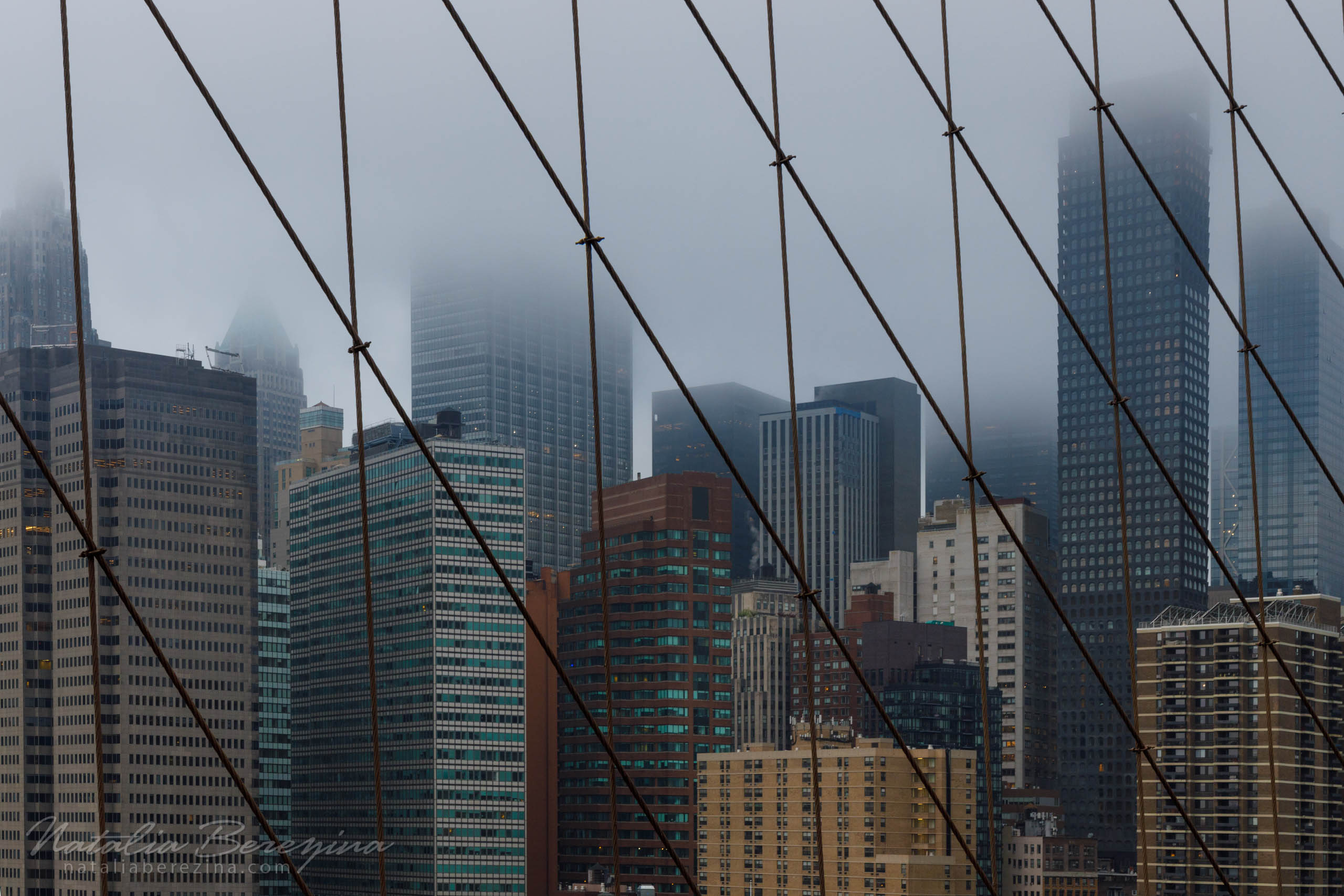 cityscape, bridge, fog NYC-NB7B6A6186 - New York, USA - Natalia Berezina Photography