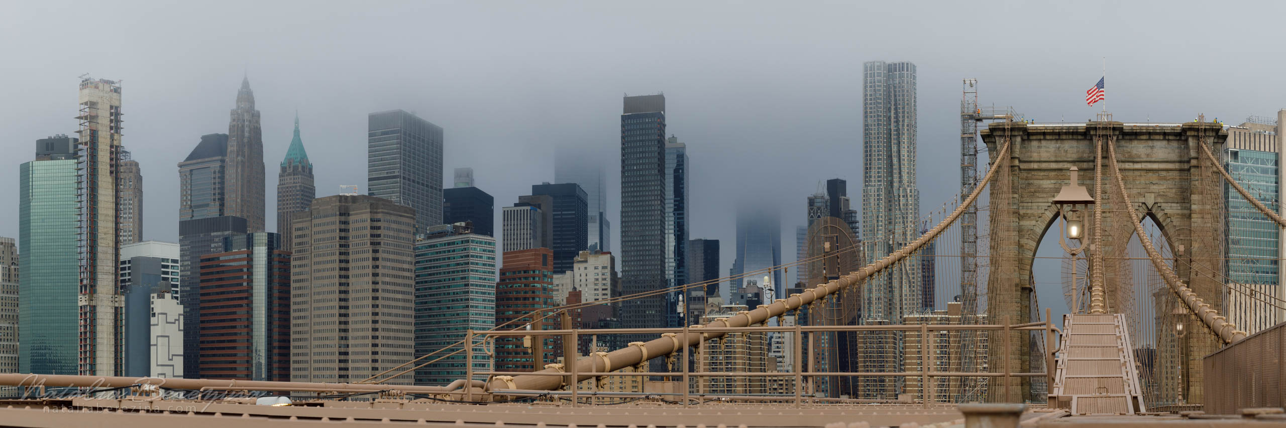 cityscape, bridge, fog, 3x1 NYC-NB7B6A6361-P - New York, USA - Natalia Berezina Photography